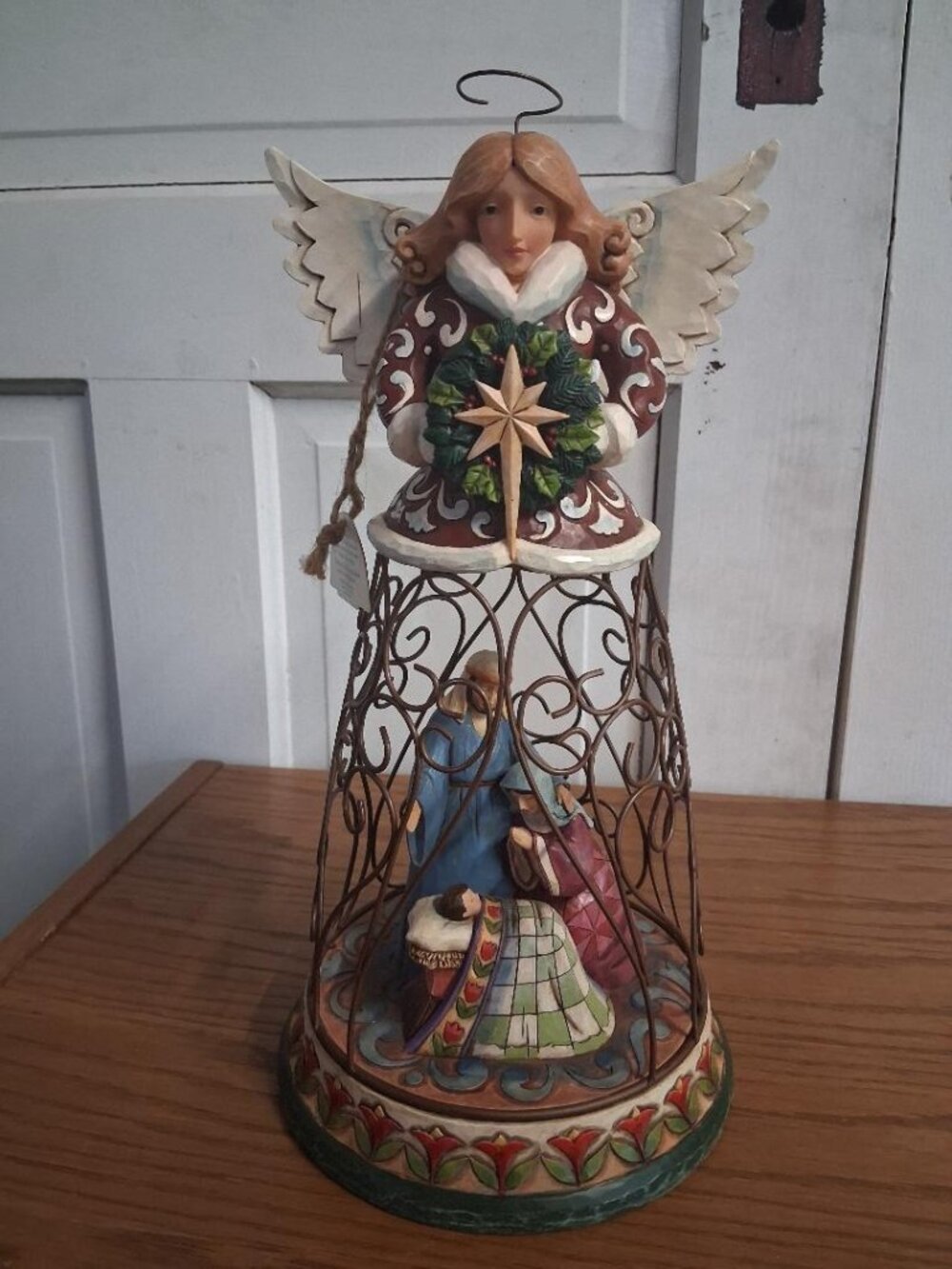 Jim Shore Heartwood Creek Angel Nativity Figurine With Wire Frame Hand-Painted R